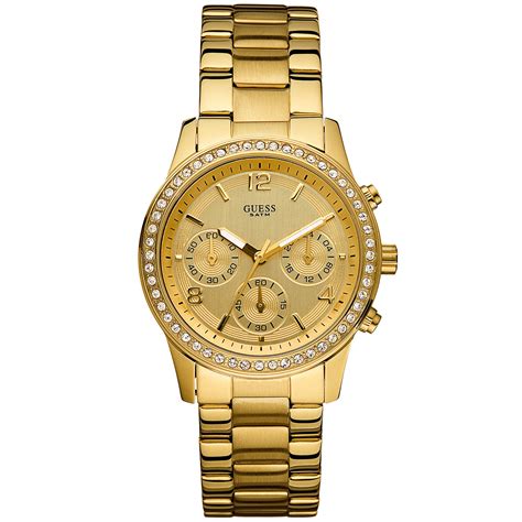 guess gold watch womens